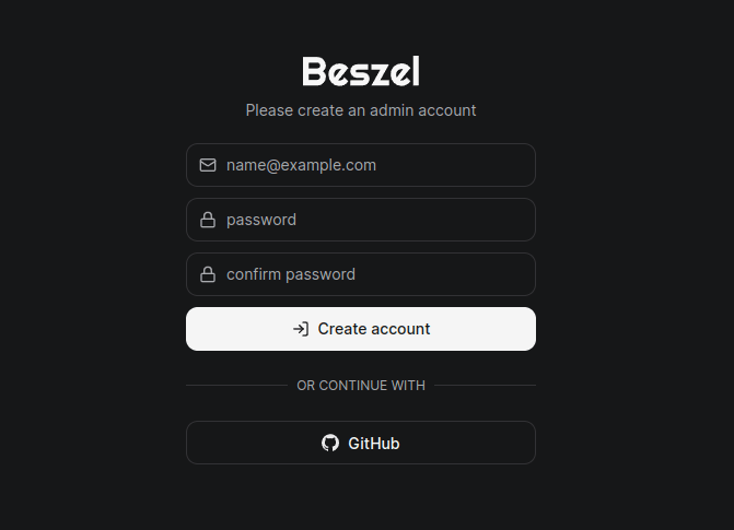 Screenshot of user creation form